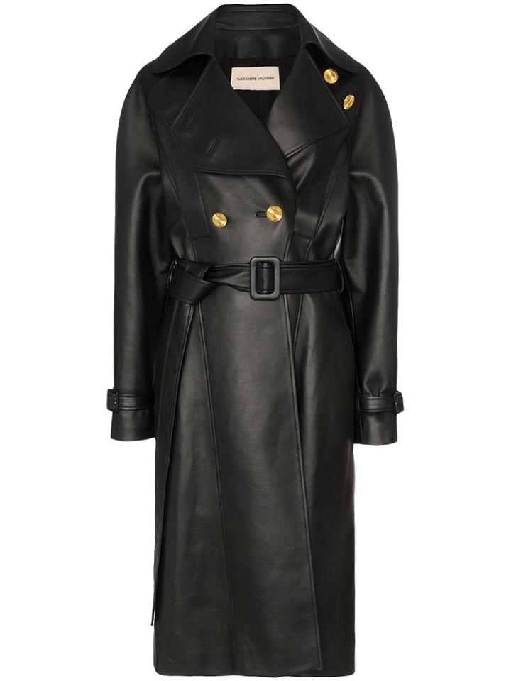 Alexandre Vauthier Double-breasted Trench Coat - Black