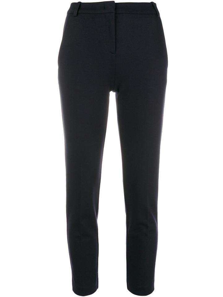 Pinko Cropped Cigarette Trousers - Blue