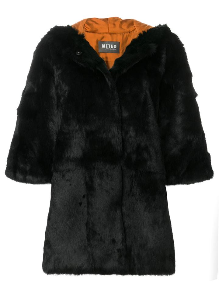Meteo By Yves Salomon Fur Coat - Black