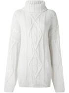 Faith Connexion Cable Knit Jumper, Women's, Size: Medium, White, Acrylic/wool