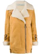 Off-white Biker Coat - Neutrals