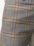 Gucci Plaid Flared Trousers - Grey