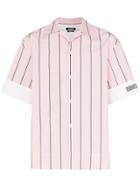 Calvin Klein 205w39nyc Stripe Print Logo Embroidered Cotton Shirt -