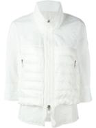 Moncler Layered Hem Puffer Jacket, Women's, Size: 0, White, Polyamide/polyester/feather Down