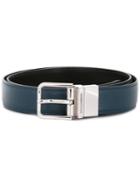 Dolce & Gabbana Classic Belt, Men's, Size: 110, Blue, Leather
