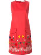 Vivetta 'columba' Floral Crochet Dress, Women's, Size: 38, Red, Cotton