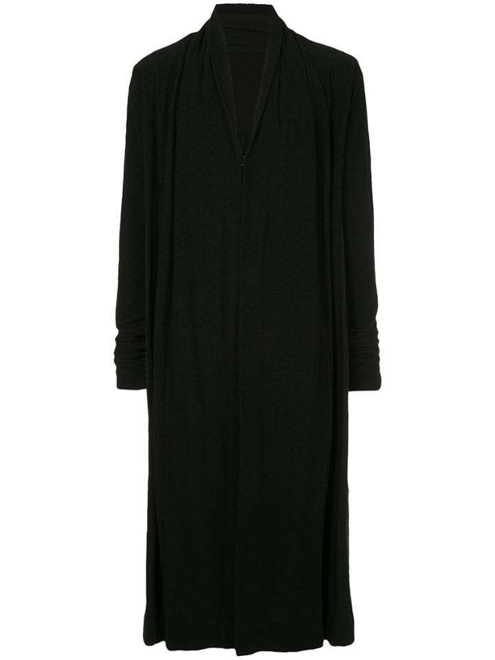 Julius Open-front Longline Jacket - Black