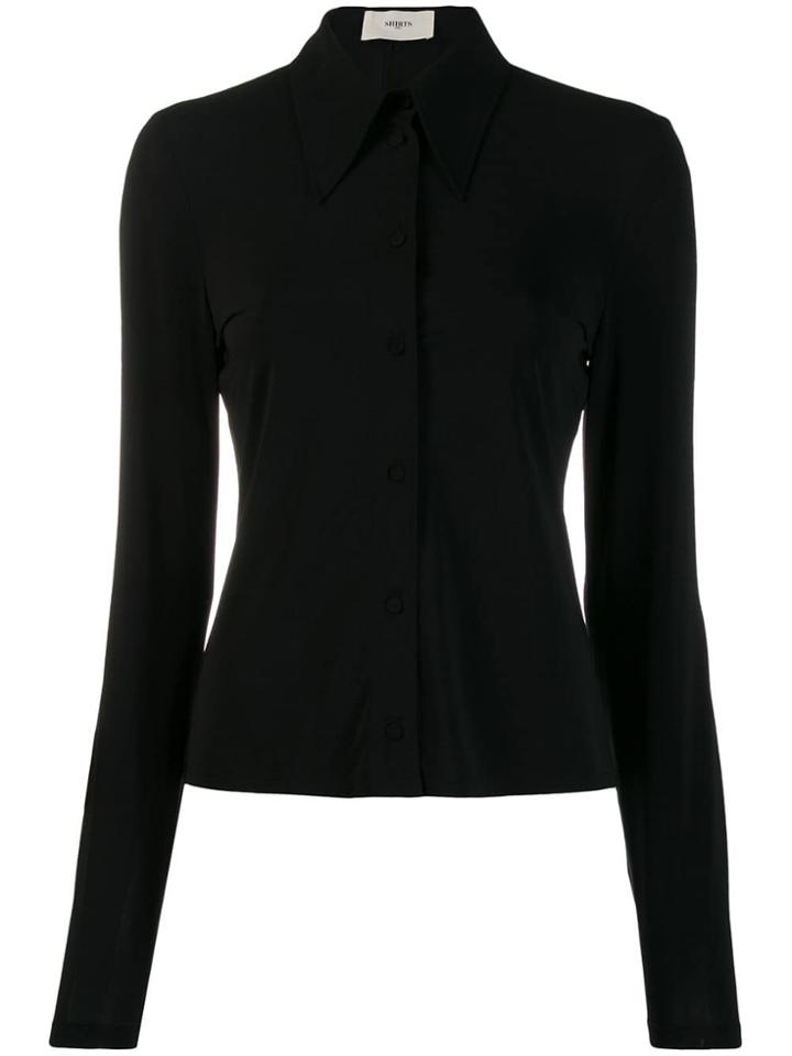 Ports 1961 Oversized Collar Shirt - Black