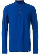 Drumohr Longsleeved Polo Shirt - Blue