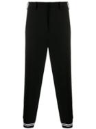 Neil Barrett Contrast-cuff Tailored Trousers - Black