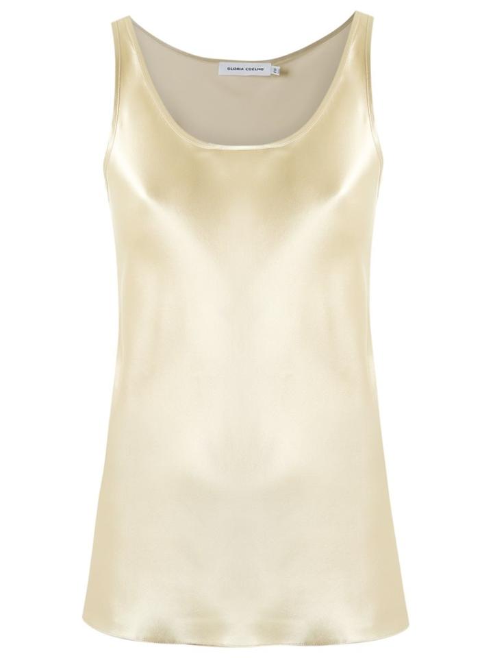 Gloria Coelho Sleeveless Blouse, Women's, Size: Pp, Grey, Silk