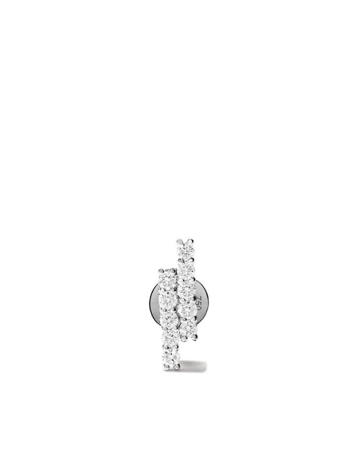 Alinka 18kt White Gold Mala Diamond Stud Erring - Silver