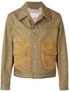 Maison Margiela Leather-pockets Trucker Jacket - Brown