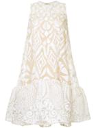 Huishan Zhang Geometric Patterned Midi Dress - Neutrals