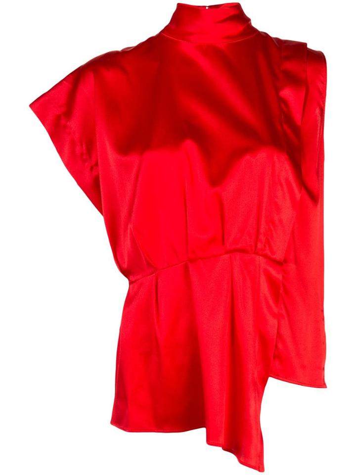 Federica Tosi High Standing Collar Shirt - Red