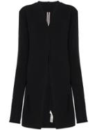 Rick Owens Collarless Knitted Jacket - Black