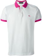 Etro Contrasting Collar And Cuffs Polo Shirt, Men's, Size: Medium, White, Cotton