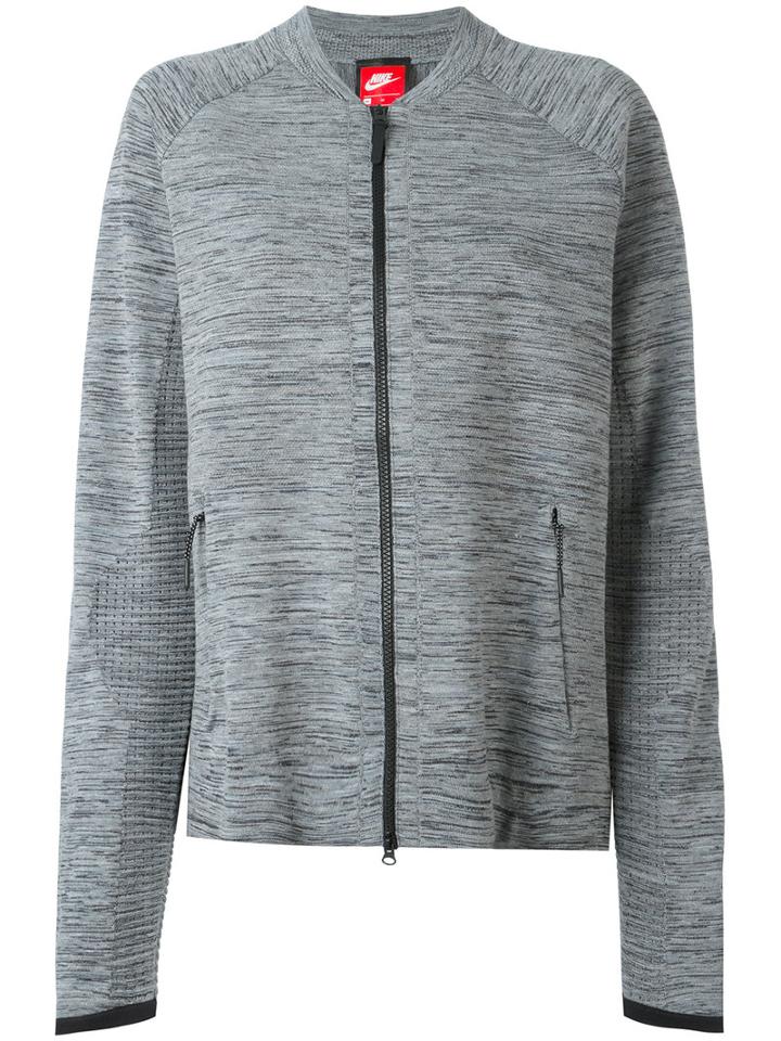 Nike Technical Knit Jacket, Women's, Size: Medium, Grey, Cotton/nylon