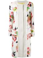 Etro Floral Print Coat - White