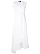 Yang Li - Asymmetric Crossover Dress - Women - Cotton/spandex/elastane - 42, White, Cotton/spandex/elastane