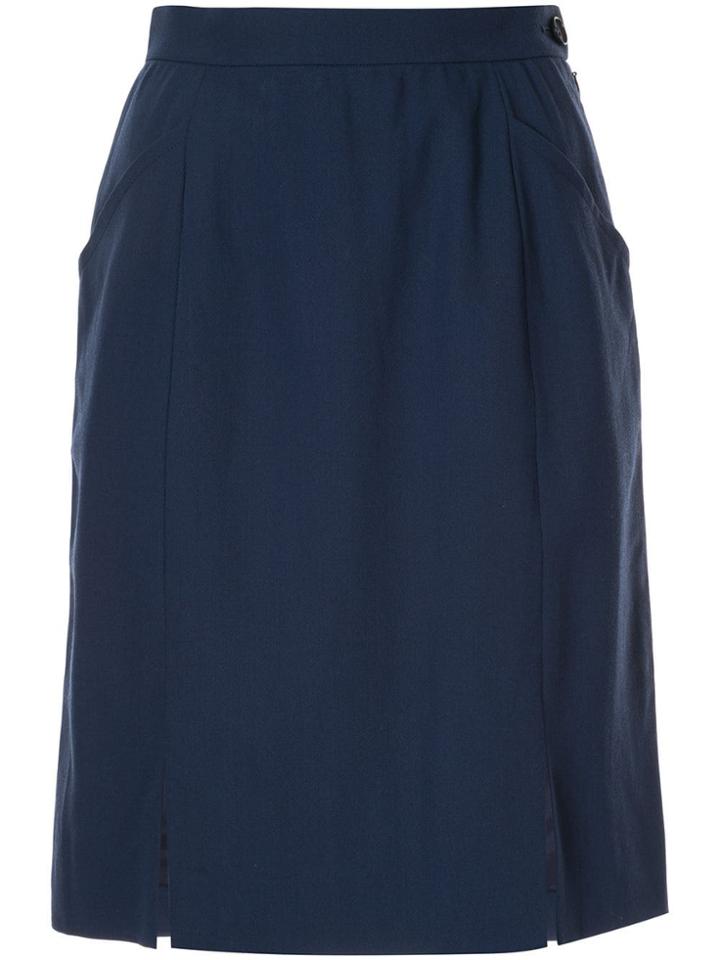 Yves Saint Laurent Pre-owned Straight Short Skirt - Blue