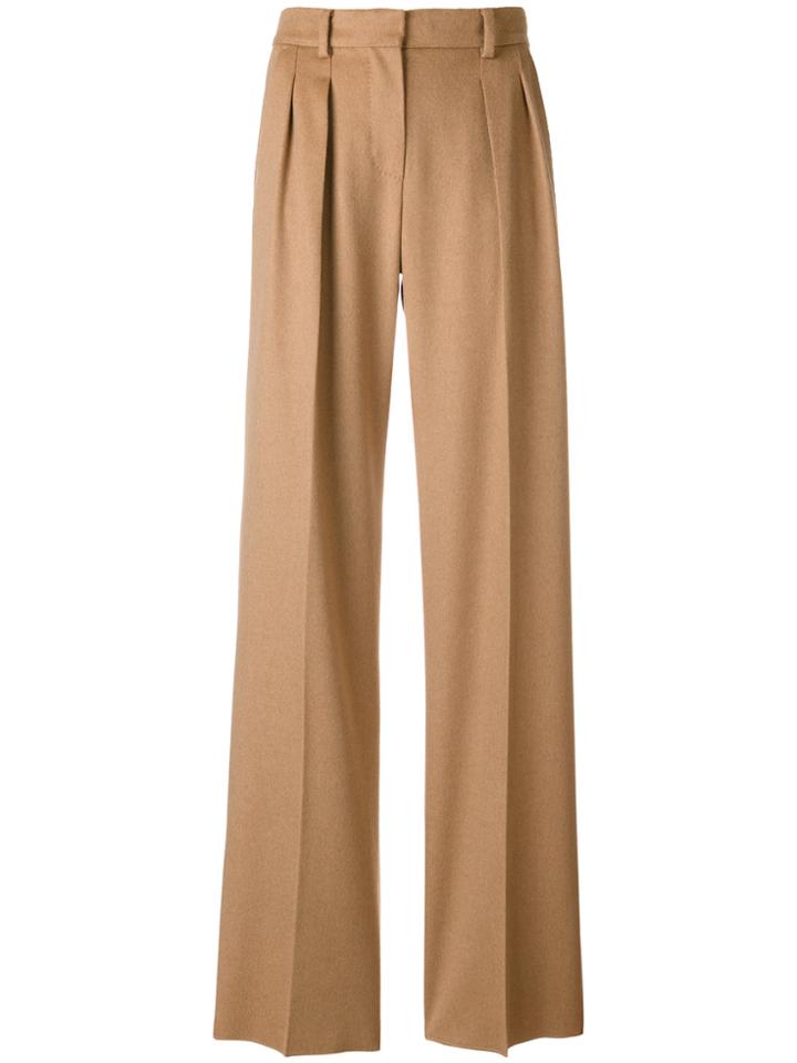 Max Mara Wide Leg Tailored Trousers - Nude & Neutrals
