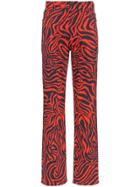 Calvin Klein 205w39nyc Zebra Print Straight Leg Jeans - Red