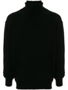 Isabel Benenato Exposed Seam Turtleneck Sweater - Black