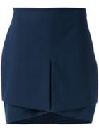 Antonio Berardi - Asymmetric Mini Skirt - Women - Silk/spandex/elastane/mohair/wool - 42, Blue, Silk/spandex/elastane/mohair/wool