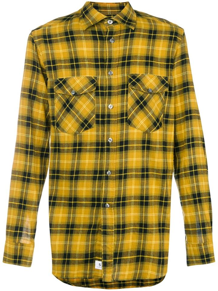 Department 5 Plaid Shirt - Yellow & Orange