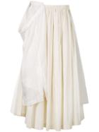 Comme Des Garçons Pre-owned Layered Appliqué Maxi Skirt - Neutrals