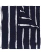 Faliero Sarti Striped Knitted Scarf - Blue