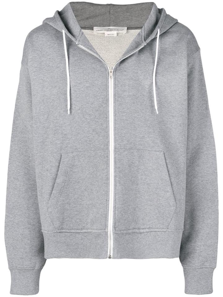 Golden Goose Deluxe Brand Contrast Logo Hoodie - Grey