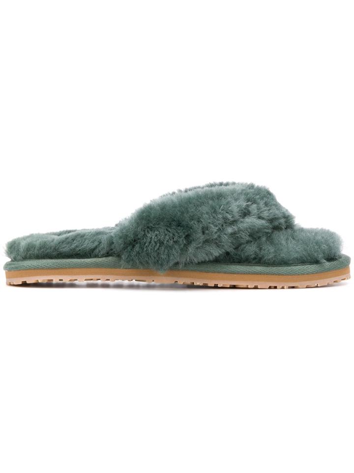 Mou Furry Flip-flops - Green