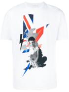 Neil Barrett Punk Rock T-shirt, Men's, Size: Large, White, Cotton