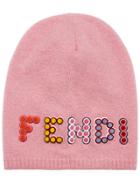 Fendi Fun Fair Beanie Hat - Pink & Purple