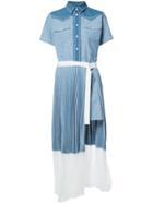Sacai Short-sleeve Shirt Dress - Blue