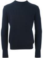 Aspesi Logo Patch Sweater, Men's, Size: 48, Blue, Wool