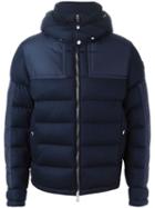 Moncler 'severac' Padded Jacket, Men's, Size: 4, Blue, Feather Down/nylon/polyamide/wool