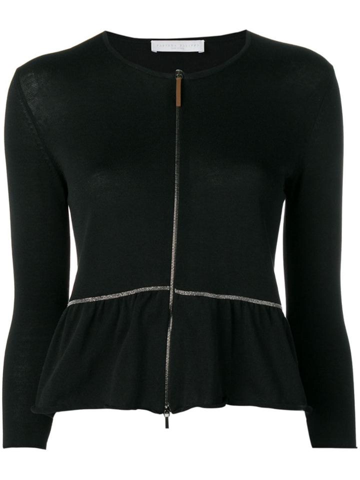 Fabiana Filippi Front Zip Blouse - Black