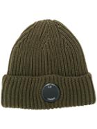 Cp Company Ribbed Beanie Hat - Green