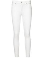 Ag Jeans Cropped Super Skinny Jeans, Women's, Size: 28, White, Cotton/lyocell/polyester/polyurethane