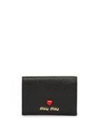 Miu Miu Heart Cardholder - Black