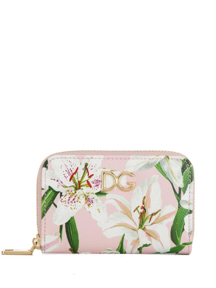 Dolce & Gabbana Lilium-print Wallet - Pink