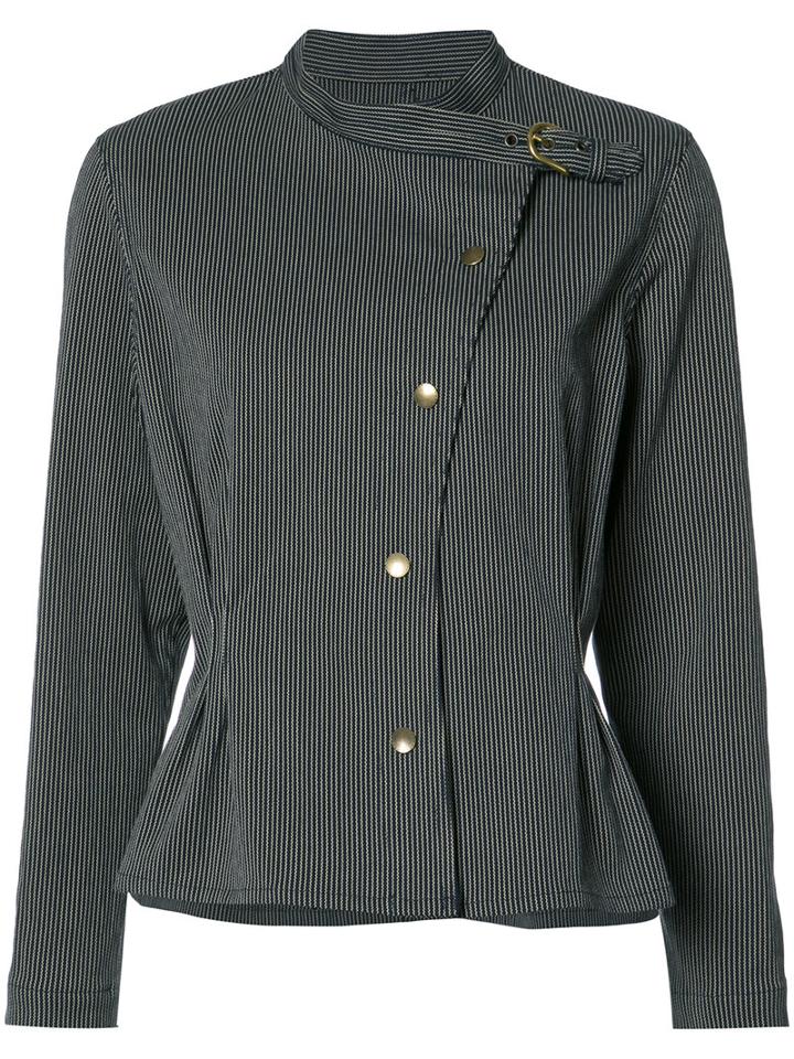 Isabel Marant Collar-buckle Blazer, Women's, Size: 36, Blue, Cotton/spandex/elastane