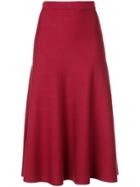 Gabriela Hearst Knitted A-line Skirt - Red