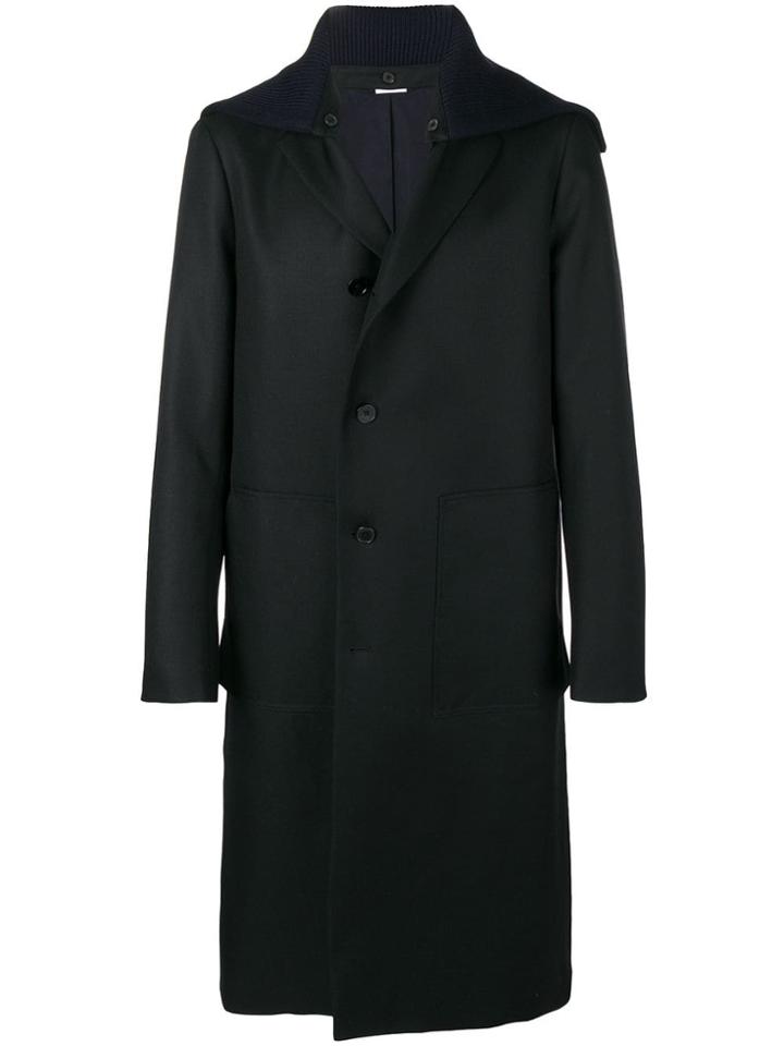 Jil Sander Loose Hooded Coat - Blue