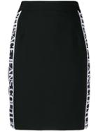 Versace Jeans Couture Side Logo Stripe Skirt - Black