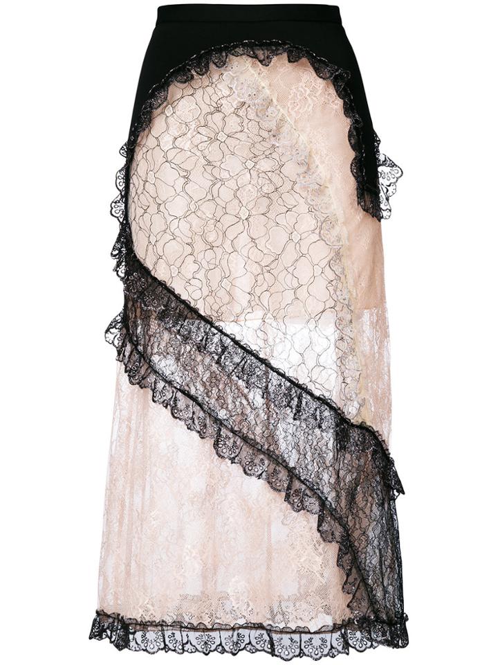 Christopher Kane Patchwork Lace Skirt - Multicolour
