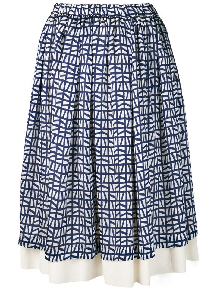 Comme Des Garçons Comme Des Garçons Full Printed Skirt - Blue